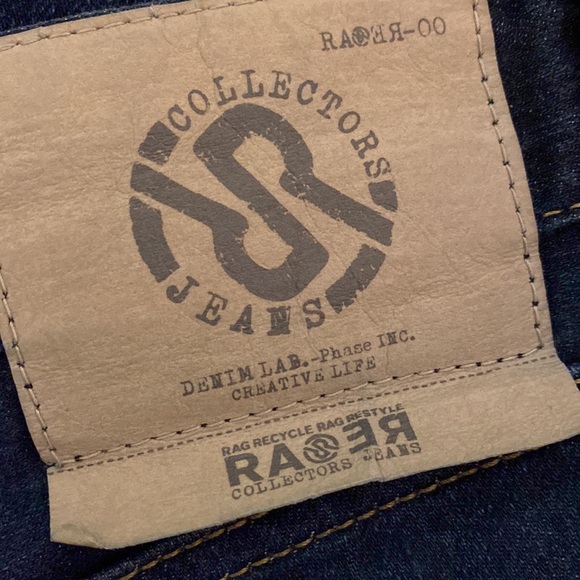 RA-RE Collectors Jeans Rag Recycle Rag Restyle Button Fly Slim Jeans Size 30 - Picture 10 of 14